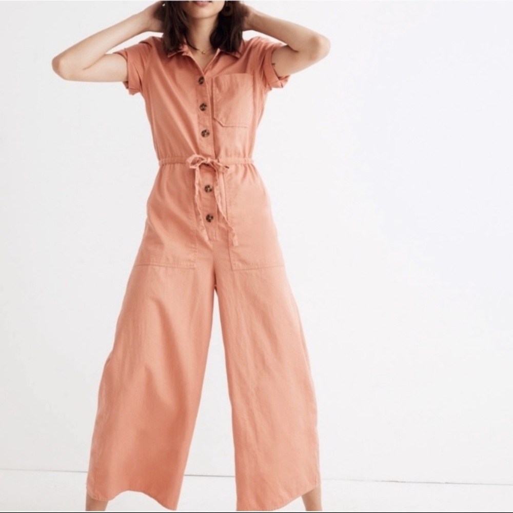 Madewell wide leg utility jumpsuit size 4